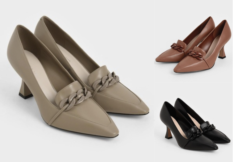 CHARLES & KEITHベージュのパンプス