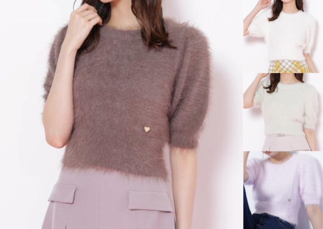 JILL by JILLSTUART（ジル バイ ジルスチュアート）ブラウンのフェザーニット