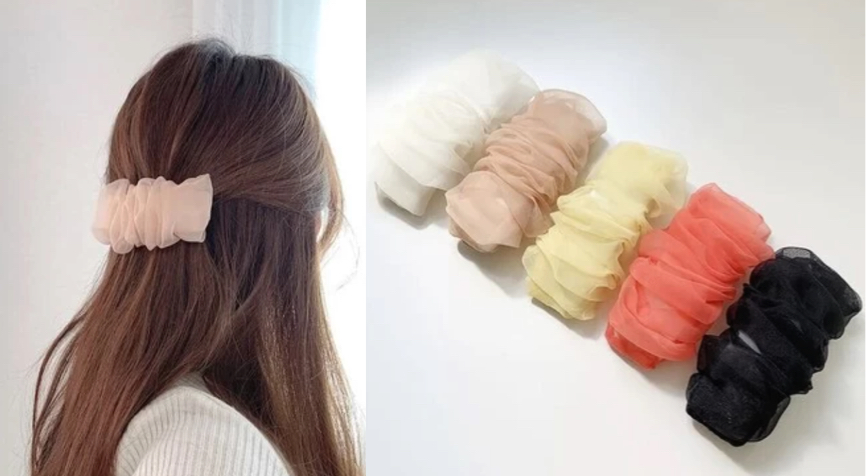 zigzag（ジグザク）ピンクのシャーリングバレッタ