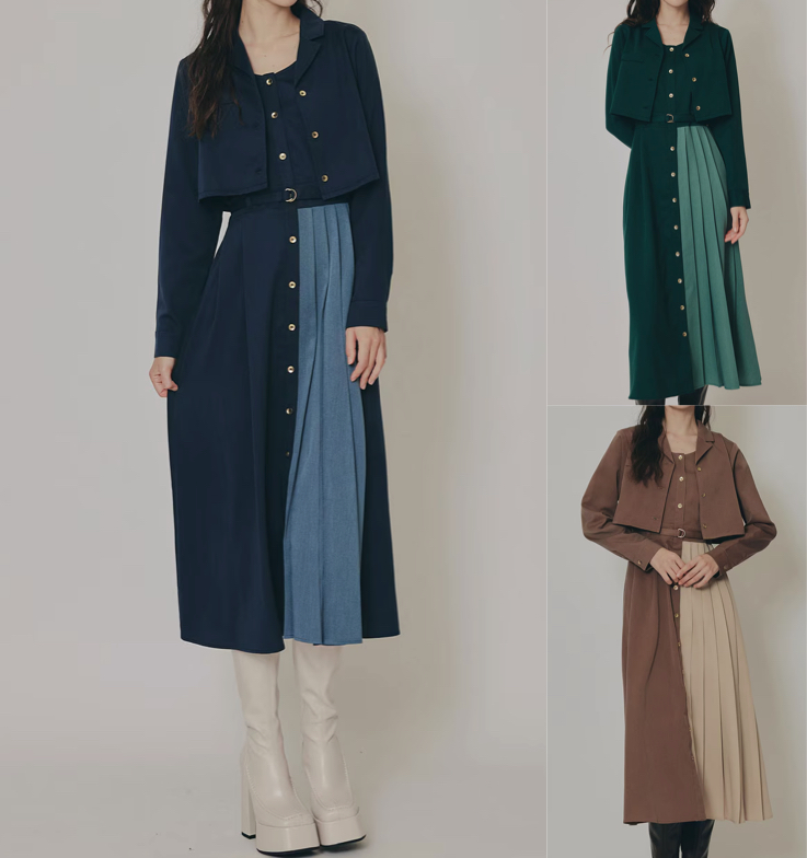 REDYAZEL（レディアゼル）ネイビーのシャツワンピース