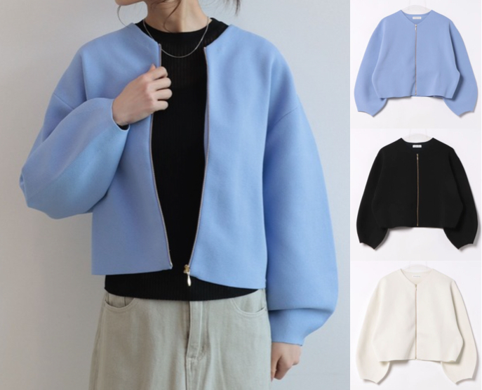 TITE IN THE STORE(ティテインザストア)ライトブルーのノーカラージャケット