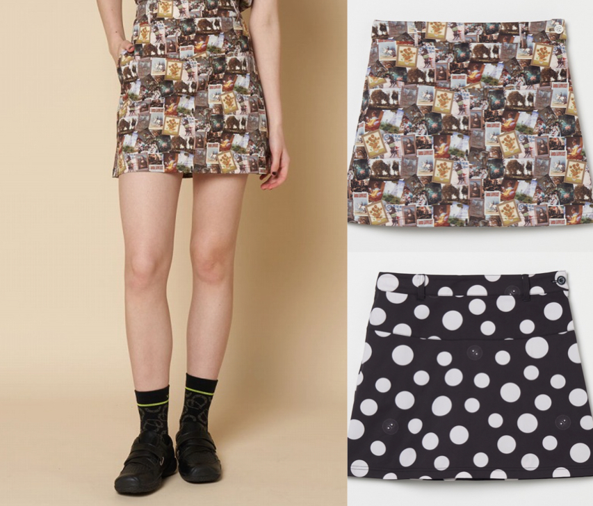 VIVA HEART（ビバハート）ブラウンのミュゼドット柄ミニスカート