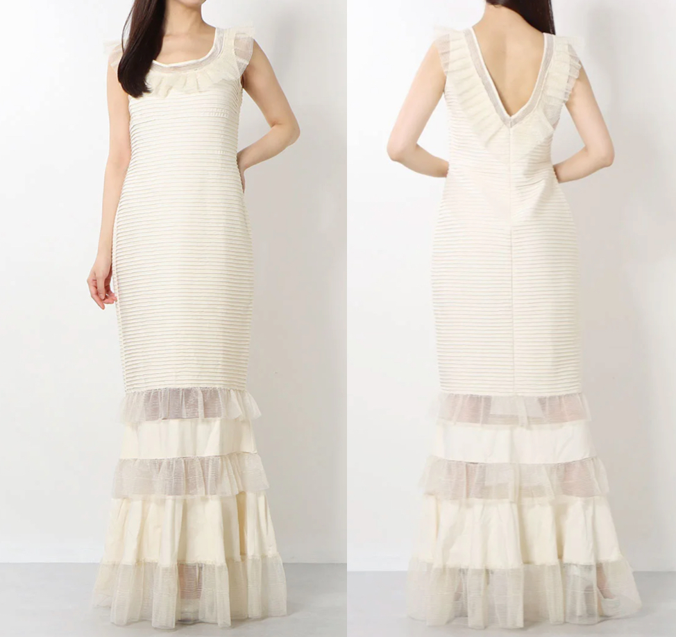 TADASHI SHOJI(タダシショージ)ホワイトのワンピース