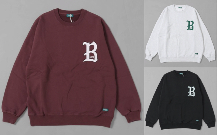 Bukta(バクタ)ボルドーのロゴスウェット