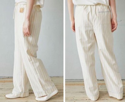 gelato pique（ジェラードピケ）ライトイエローのストライプパンツ