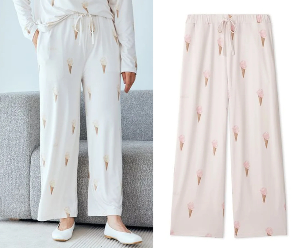 gelato pique（ジェラードピケ）ホワイトのアイス柄ルームウェア / パジャマ