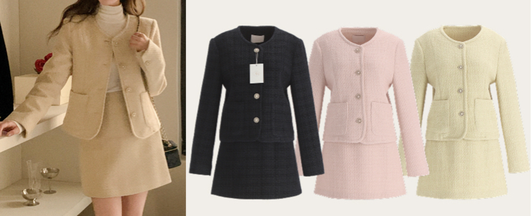 ATTRANGS（アットランス）ライトイエローのツイードジャケット