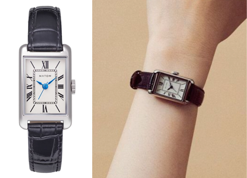 MATOW（マトウ）ブラックxシルバーの腕時計
