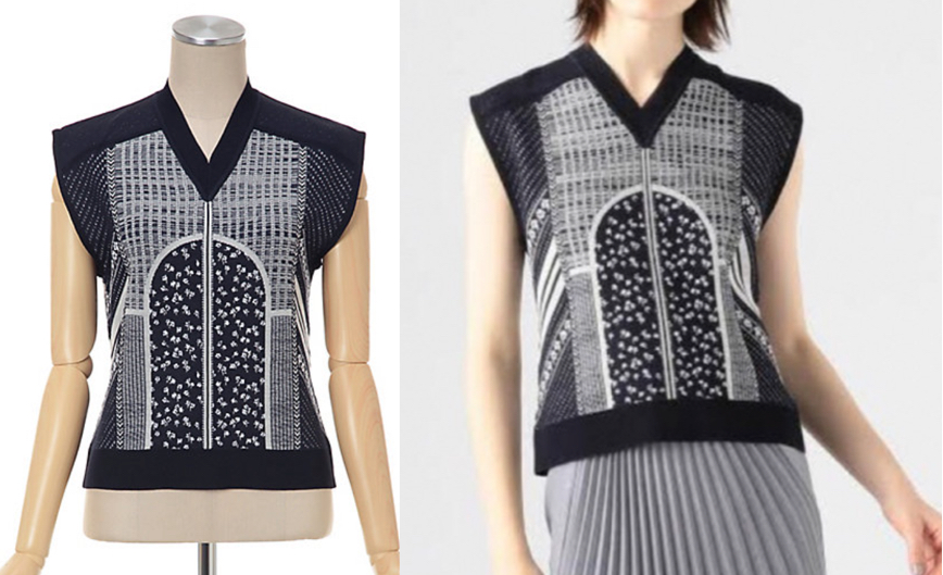 Mame Kurogouchi(マメクロゴウチ)ジャガードニットベスト