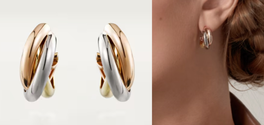 Cartier(カルティエ)3連ゴールドのイヤリング