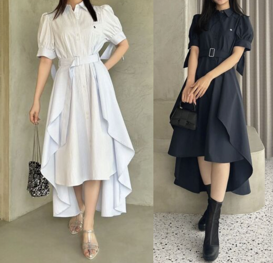 dazzlin(ダズリン)ホワイトのシャツワンピース