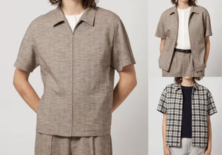 Steven Alan(スティーブンアラン)ベージュ系の半袖ジャケット