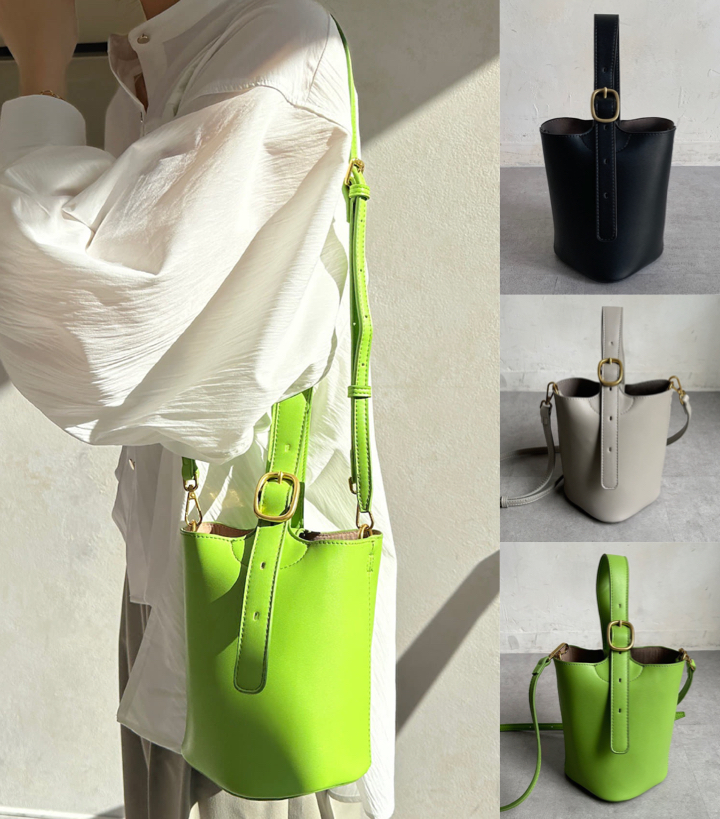 DouDou（ドゥドゥ）グリーンのワンハンドルバッグ