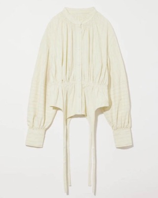 Eaphi（エフィ）ライトイエローのストライプブラウス