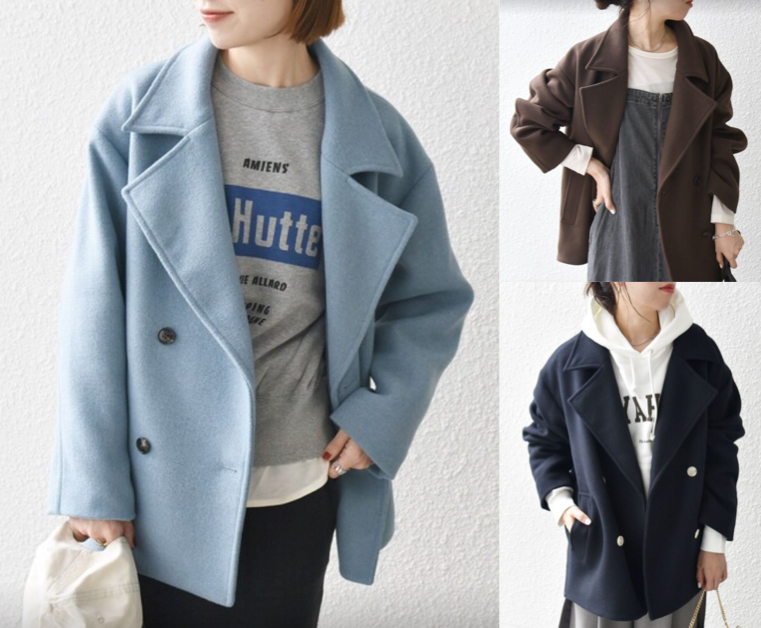 SHIPS any:（シップス エニィ）ブルーのハーフジャケット