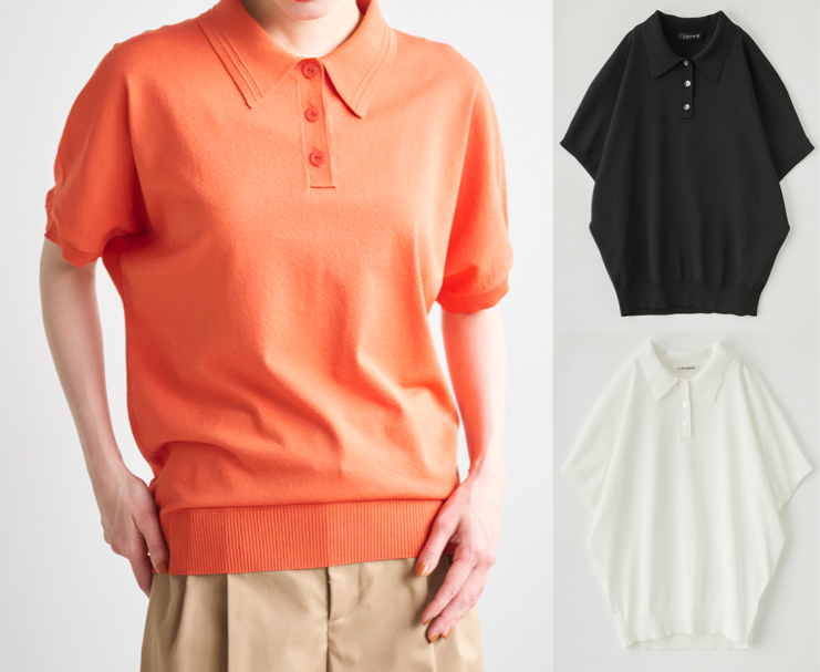 LOUNIE（ルーニィ）オレンジのポロニット