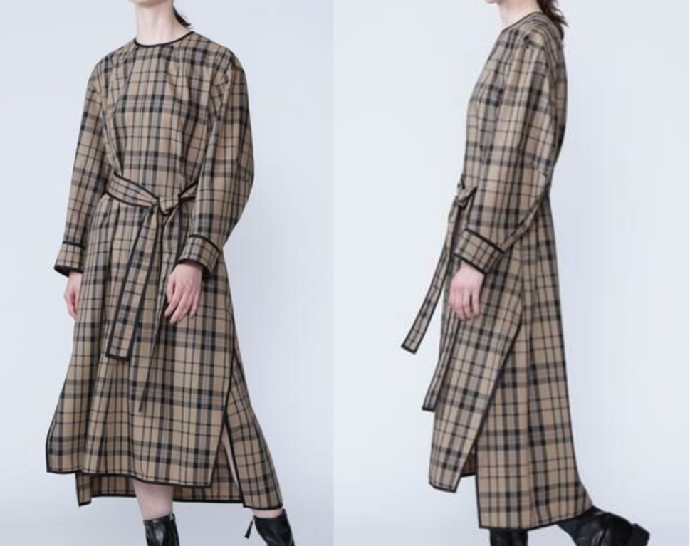 ADORE（アドーア）ベージュのチェック柄ワンピース