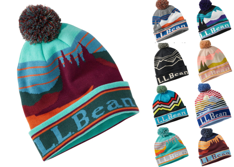 L.L.Bean（エルエルビーン）グリーン系のロゴニット帽