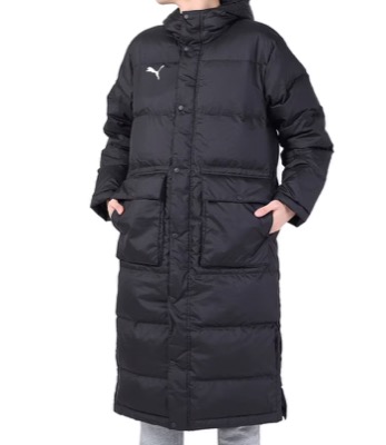PUMA（プーマ）ブラックのロングダウンジャケット