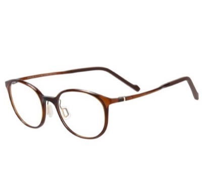 ボルドーブラウンフレームのメガネ