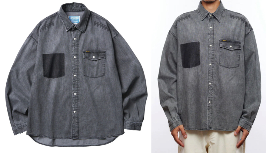 Liberaiders（リベレイダース）グレーのデニムシャツ