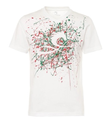 c-lemaire(クリストフルメール)ホワイトのスプラッシュプリントTシャツ