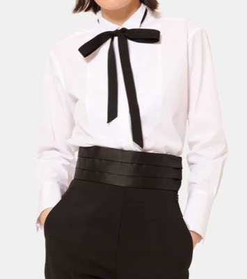 TARA JARMON(タラ ジャーモン)ホワイトのシャツブラウス