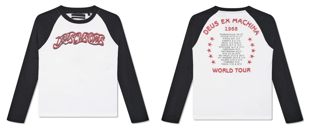 Deus & Machina（デウスエクスマキナ）　ブラックのリンガーTシャツ