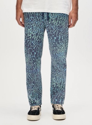 Deus Ex Machina（デウスエクスマキナ）ブルーのグラフィックパンツ