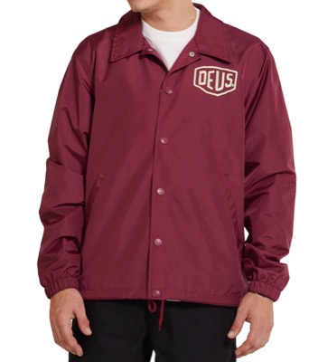 deuscustoms（デウスカスタムス）ボルドーのコーチジャケット