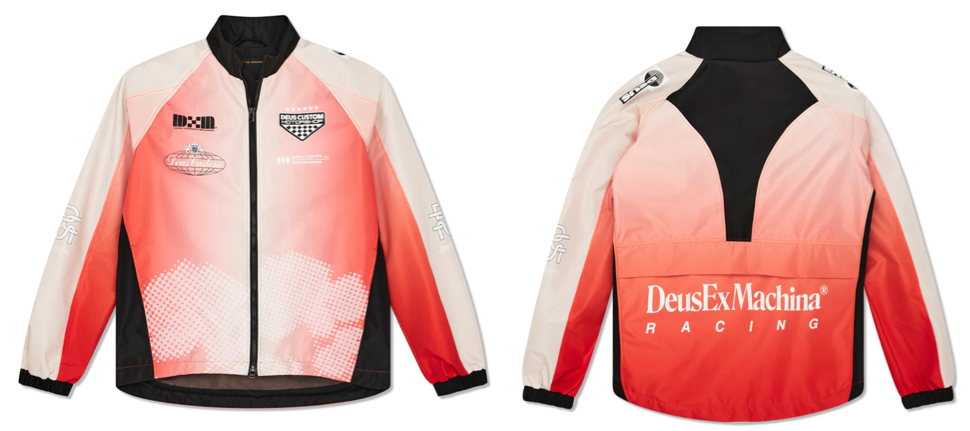 deuscustoms(デウスカスタムス)ホワイトxレッドのジャケット