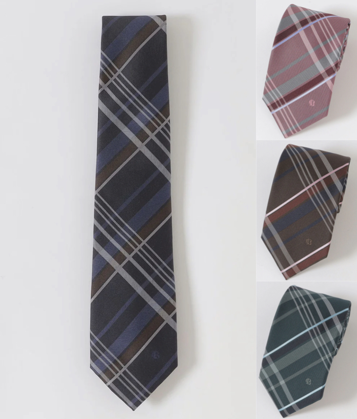BLACK LABEL CRESTBRIDGE（ブラックレーベル・クレストブリッジ）ネイビーのブリティッシュチェック柄ネクタイ