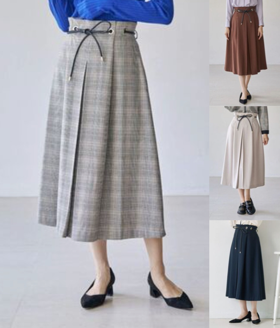 TONAL（トーナル）グレーのチェック柄スカート