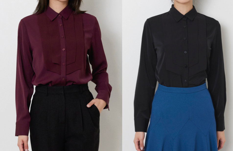 NARACAMICIE（ナラカミーチェ）ボルドーのシャツブラウス
