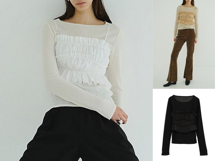 CLANE(クラネ)ホワイトのビスチェトップス