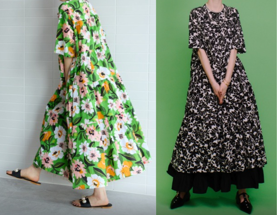 manana suerte（マニャーナ スエルテ）グリーンの花柄ワンピース