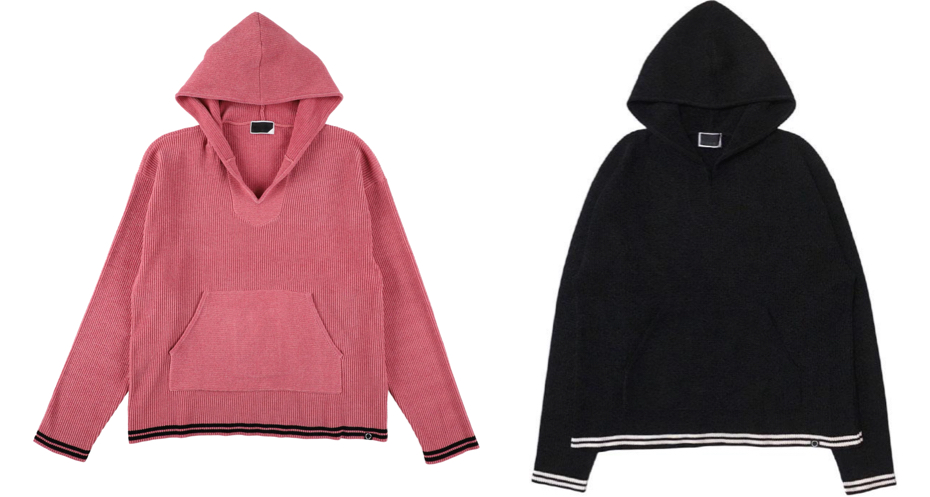 PHINGERIN（フィンガリン）ピンクのニットパーカー