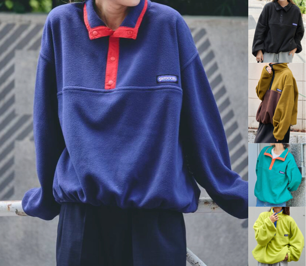 OUTDOOR PRODUCTS(アウトドアプロダクツ)ネイビーのフリースブルゾン