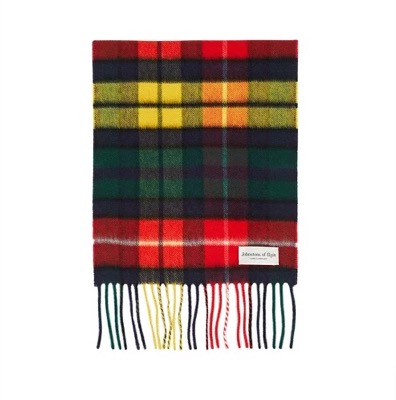 JOHNSTONS OF ELGIN赤いチェックのマフラー