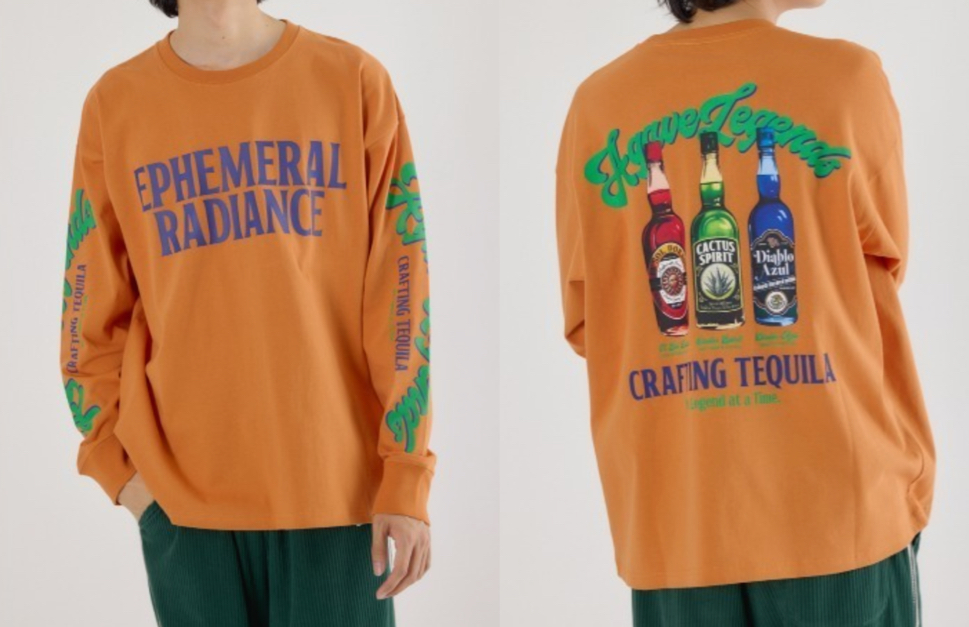 RODEO CROWNS WIDE BOWL（ロデオクラウンズワイドボウル）オレンジのロゴロンT