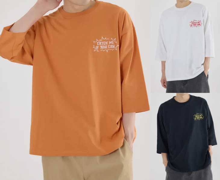 RODEO CROWNS WIDE BOWL（ロデオクラウンズワイドボウル）オレンジのロゴTシャツ