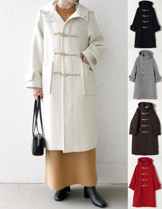 SHIPS any（シップスエニィ）ホワイトのダッフルコート