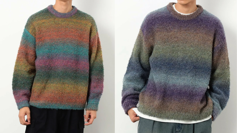 COMME CA ISM（コムサイズム ）レインボーグラデーションのニット