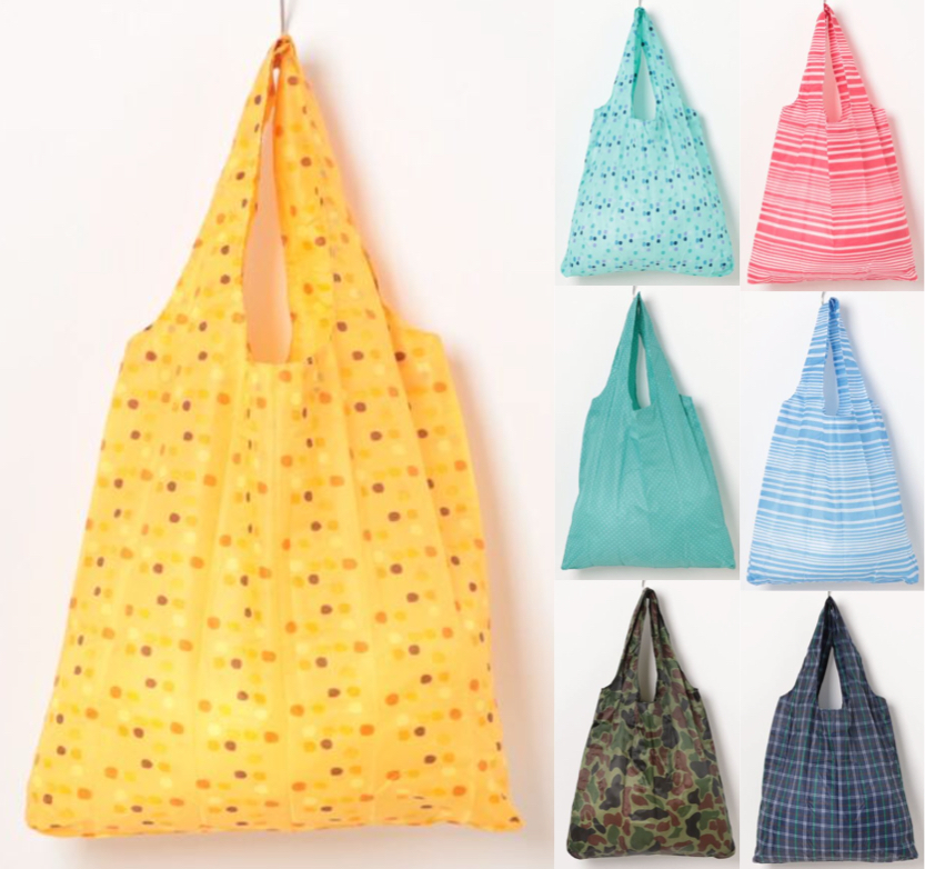 IO（イオ）イエローのドット柄エコトートバッグ