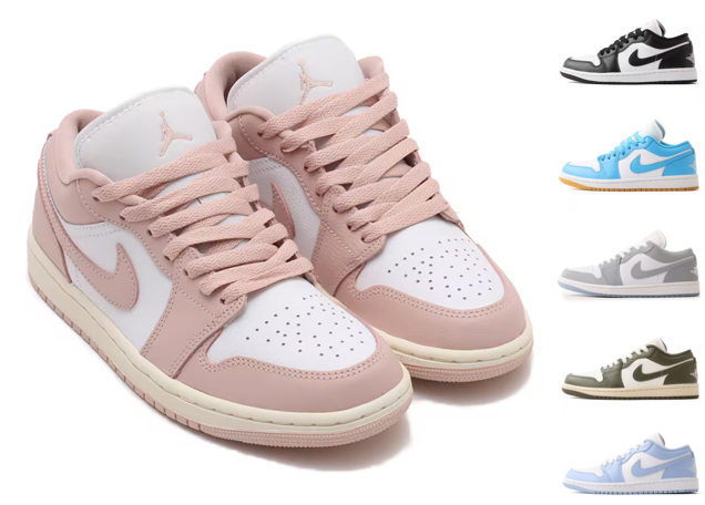 atmos（アトモス）ホワイトxピンクのスニーカー