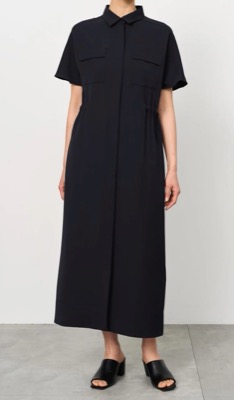 SOÉJU(ソージュ)ネイビーのロングシャツワンピース