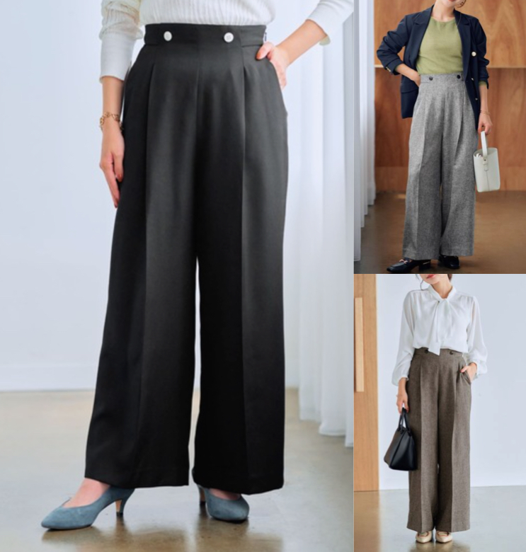 COHINAブラックのマリンパンツ