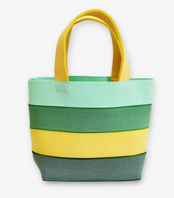 KATSUNO(カツノ)グリーン系のボーダーバッグ