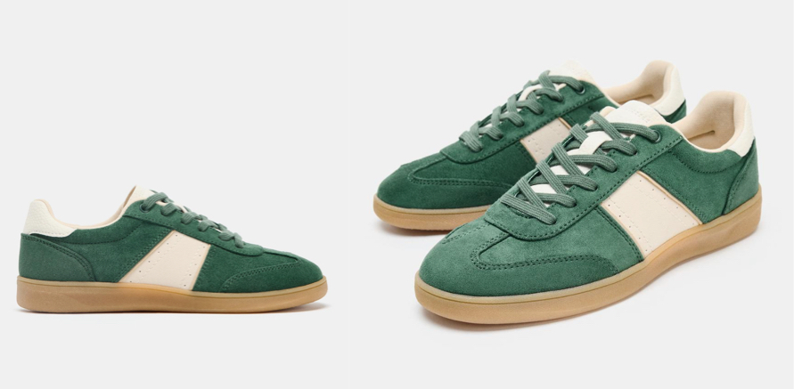 ZARAグリーンのスニーカー