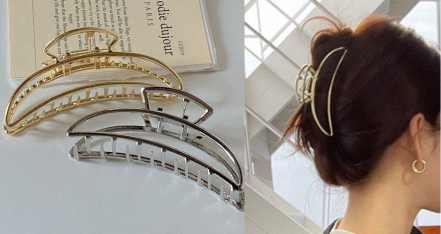 ゴールドのヘアクリップ